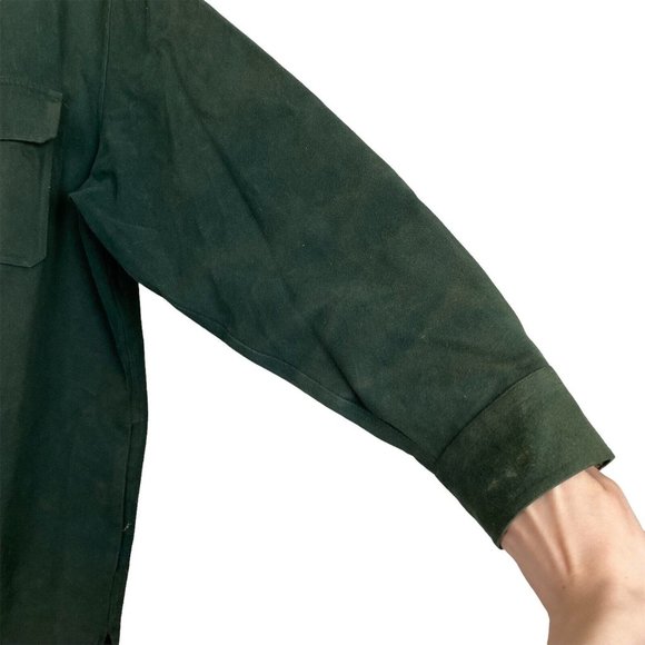 LEVI'S STRAUSS & CO Chamois‎ Heavy Men's Sz Large Vintage Field Work Shirt Green - Picture 4 of 10